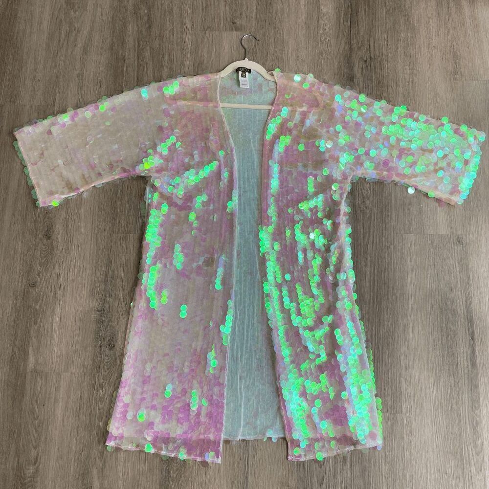 Dolls Kill Iridescent Sequin Jacket